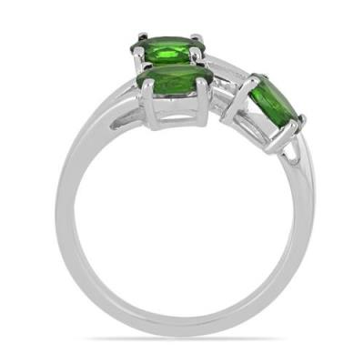 BUY STERLING SILVER GENUINE CHROME DIOPSIDE GEMSTONE RING